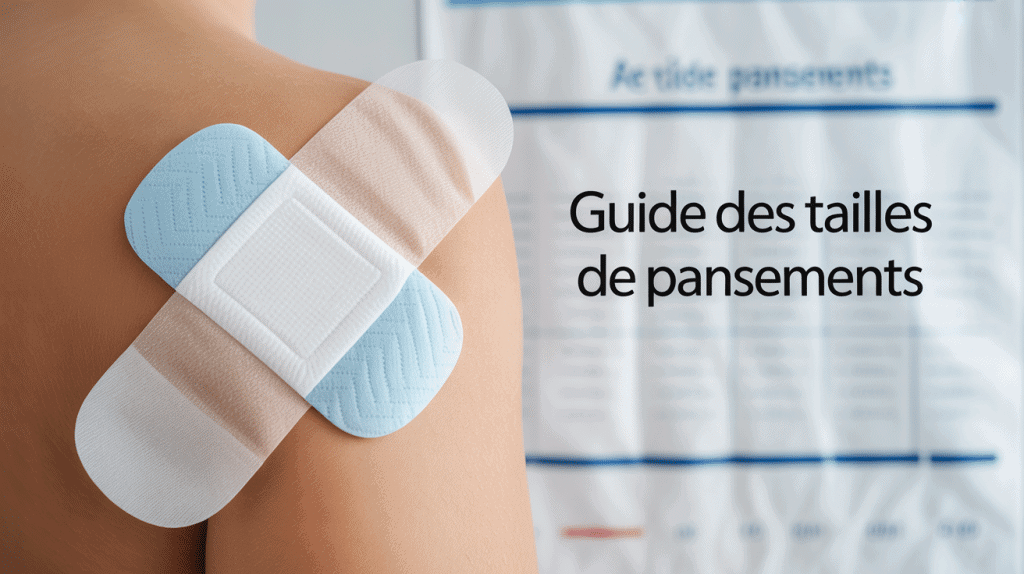 Pansement moderne avec bords adhésifs sur peau claire