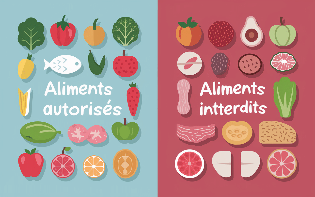 Aliments autorisés et interdits régime sans graisse