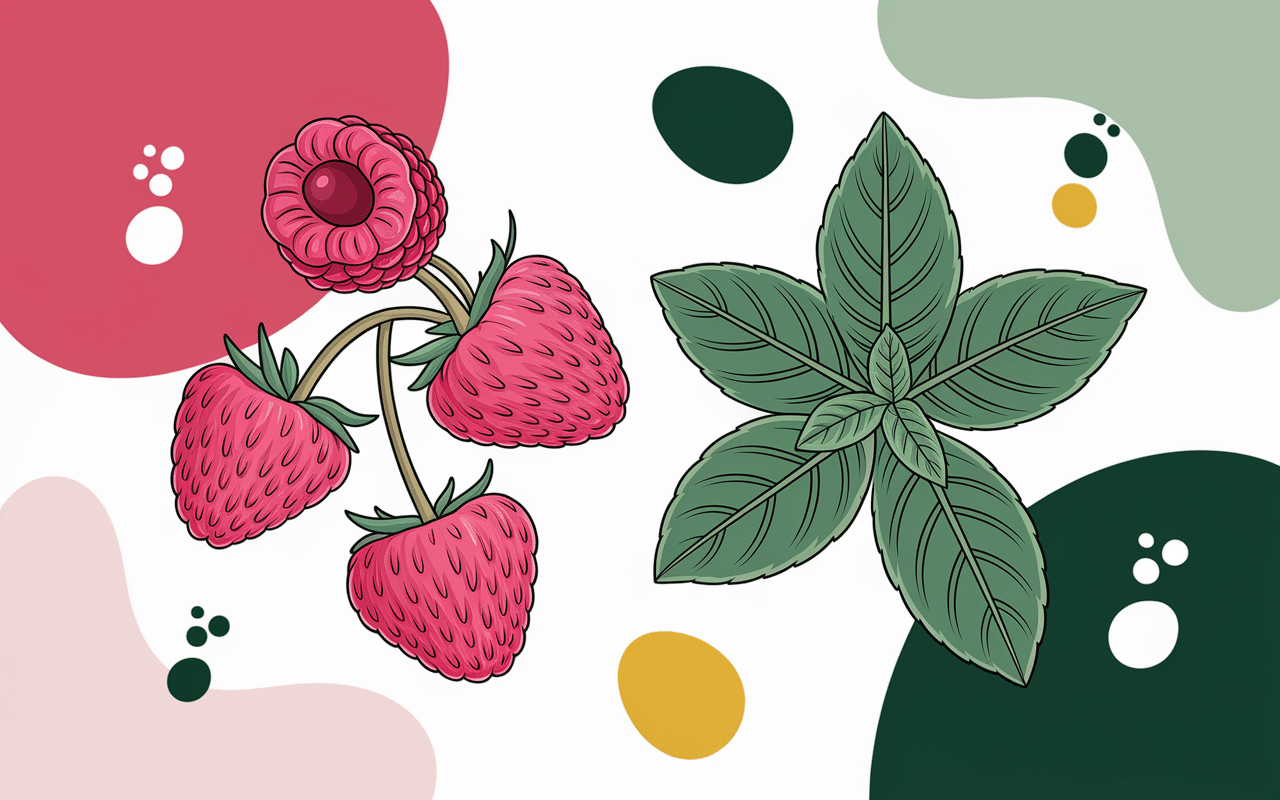 Harmonie framboise basilic dans recette gaufre