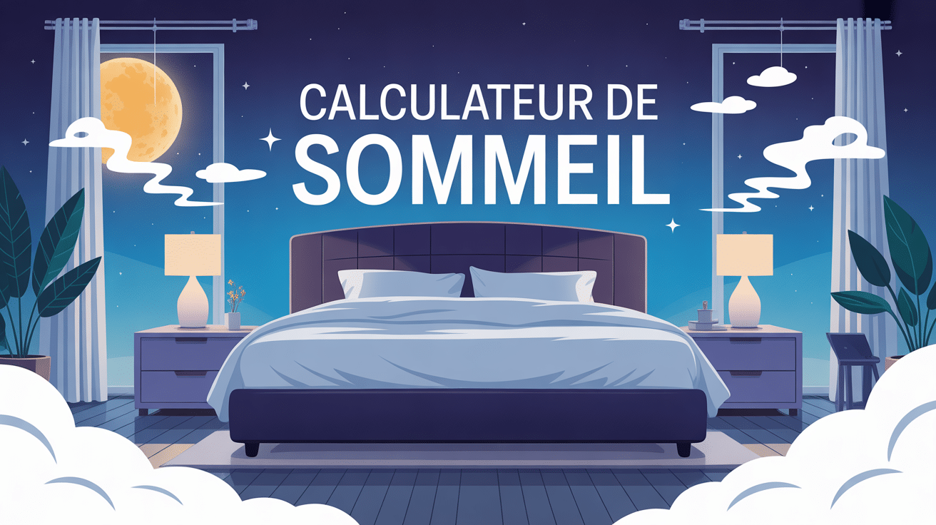 Chambre sereine avec calculateur de sommeil