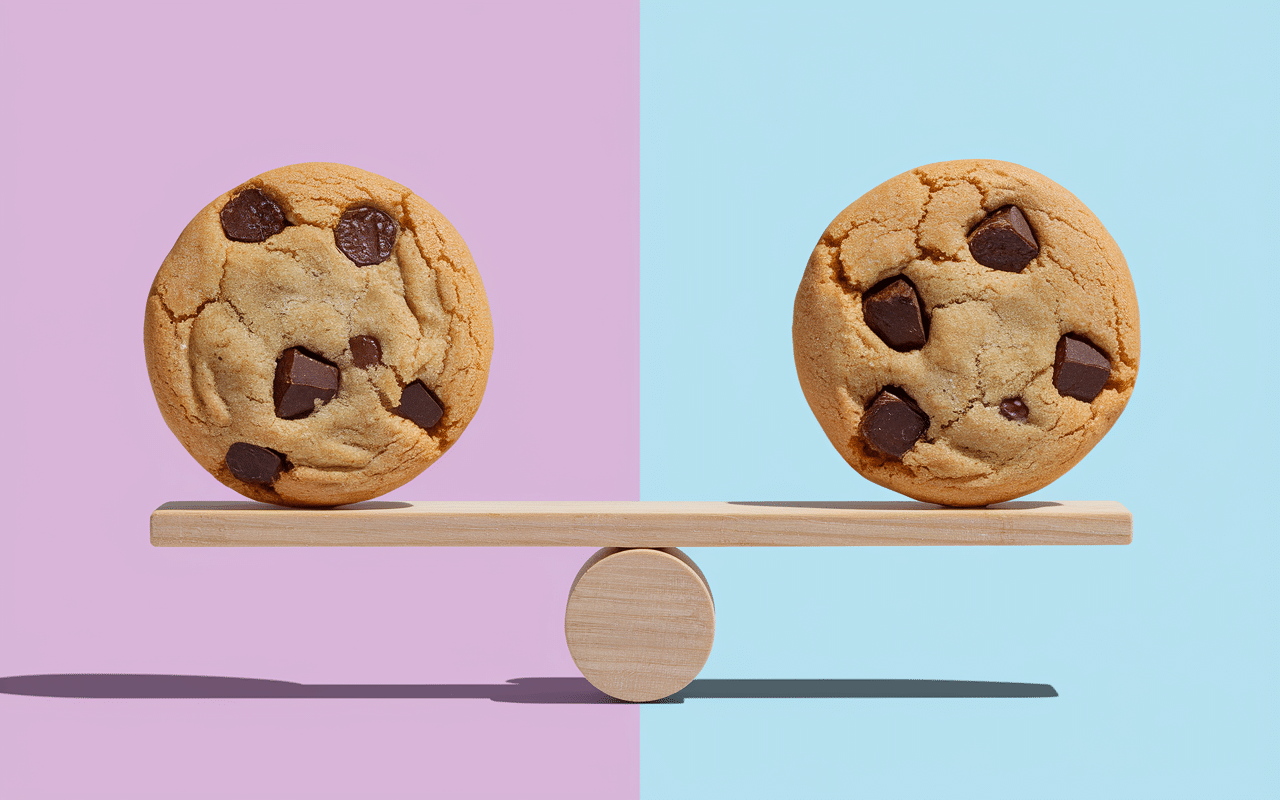 Balance entre cookies traditionnels et diabétiques