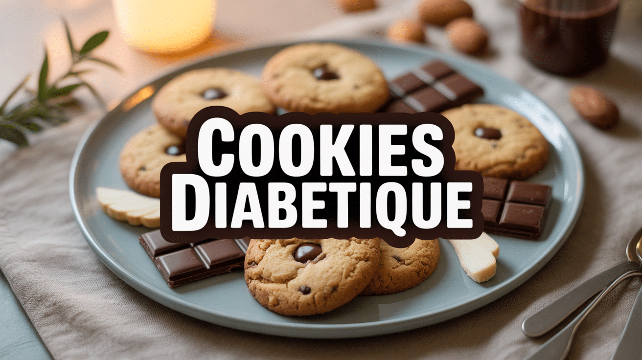 Assiette de cookies diabétiques avec ingrédients sains