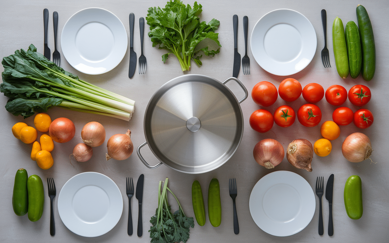 Ingrédients frais de la soupe brûle-graisse