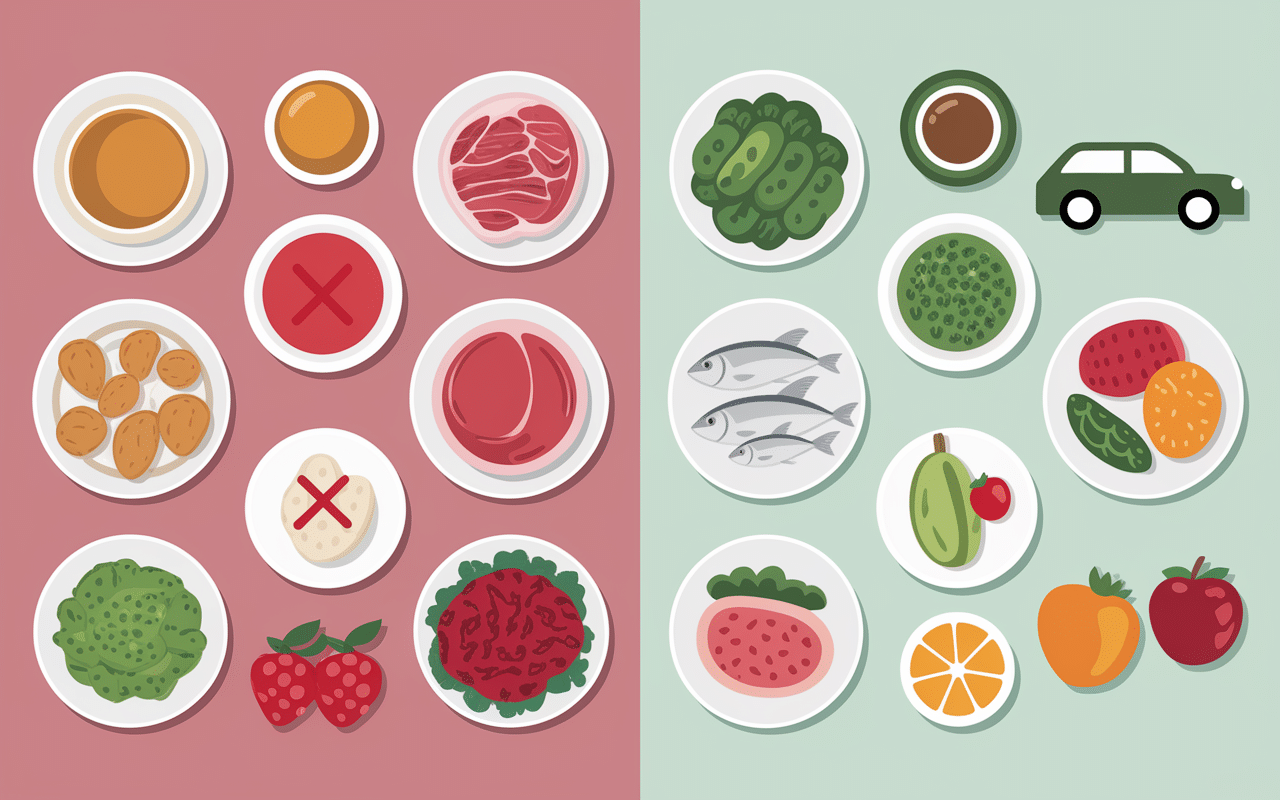 Tableau des aliments à éviter et conseillés pour la maladie de Gilbert