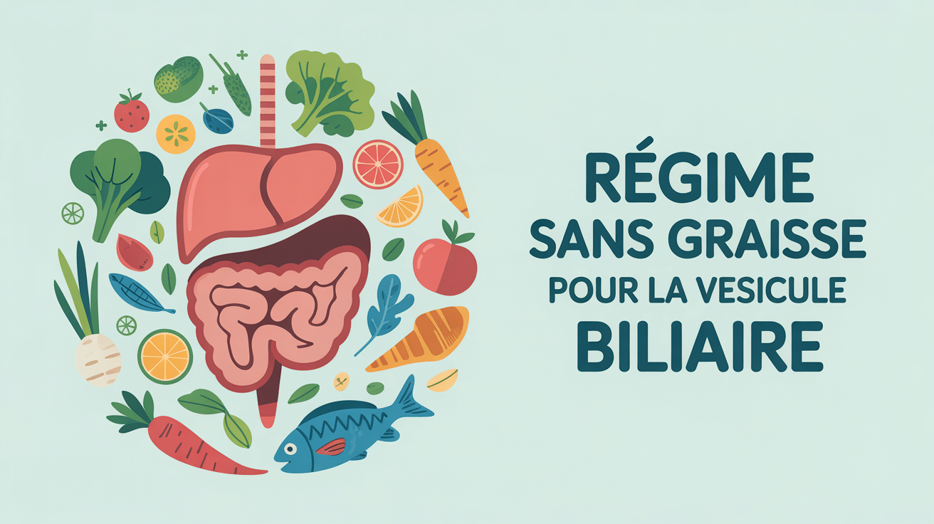 Illustration régime sans graisse pour la vésicule biliaire