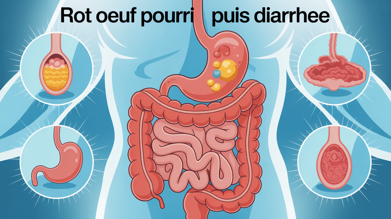 Système digestif avec gaz intéstinal
