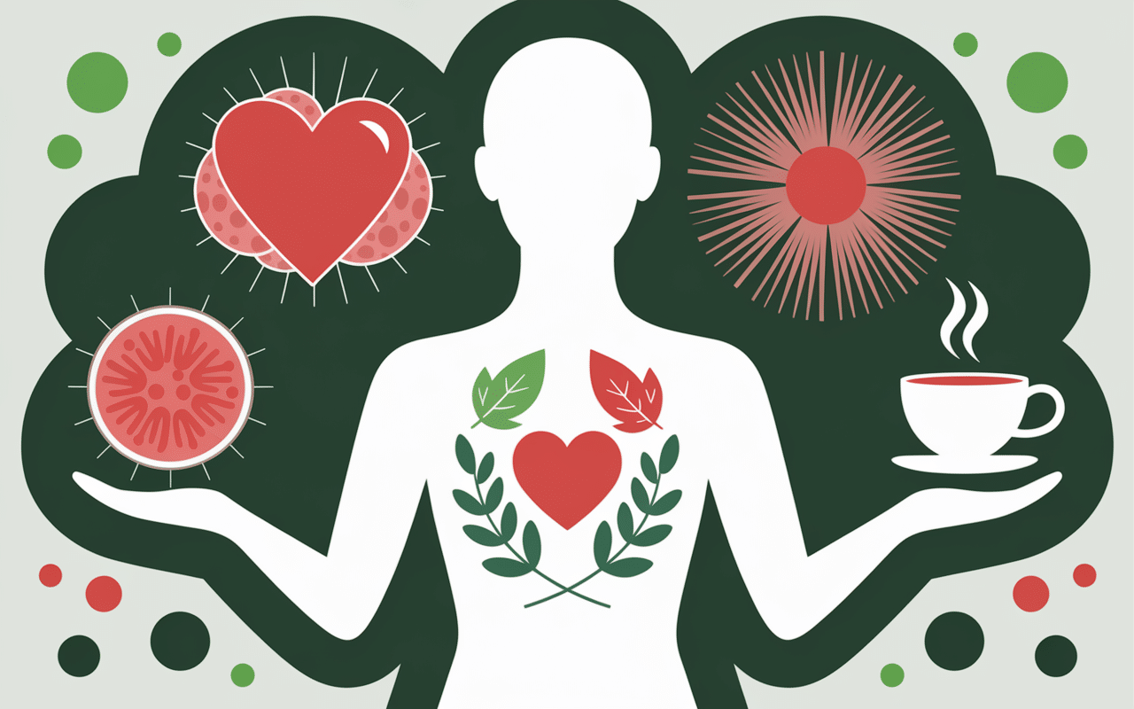 Silhouette santé thé vert menthe