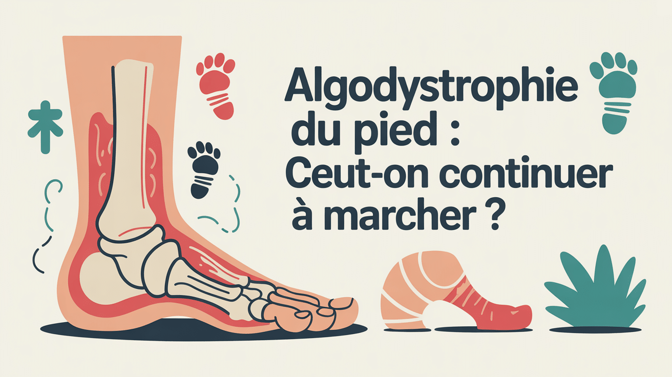 Algodystrophie pied : peut-on marcher, schéma médical pied douloureux marche