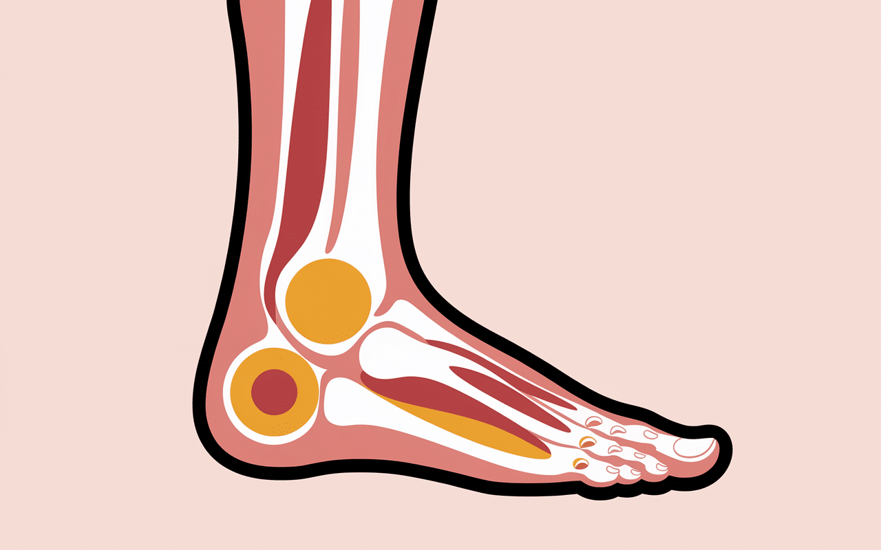 Algodystrophie pied : peut-on marcher, schéma anatomique douleur pied