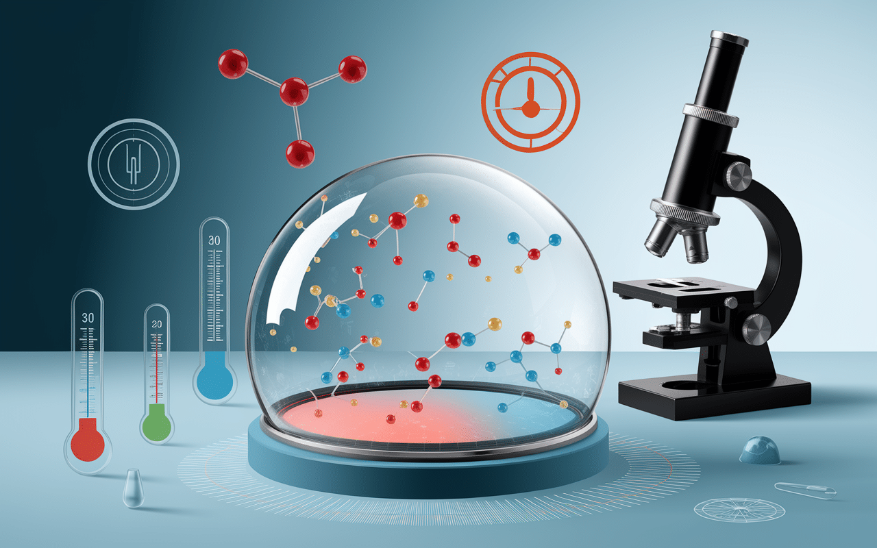 Couvercle silicone danger vue molécules thermomètre