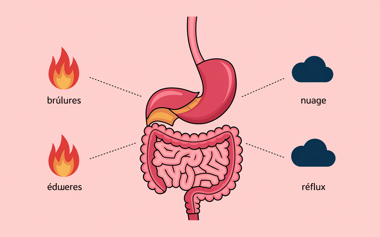 homéopathie et hernie hiatale ou diagramme symptômes