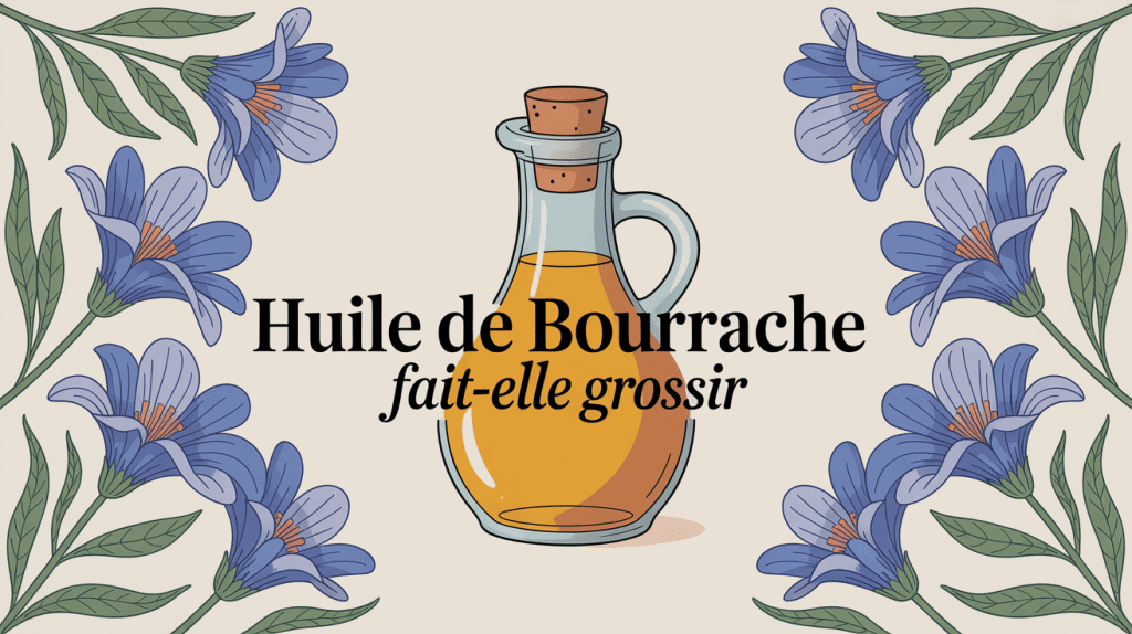 illustration huile de bourrache et prise de poids moderne