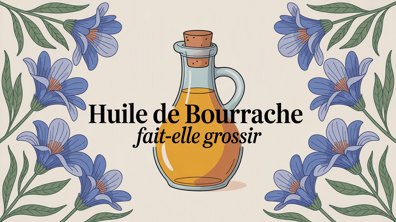 illustration huile de bourrache et prise de poids moderne