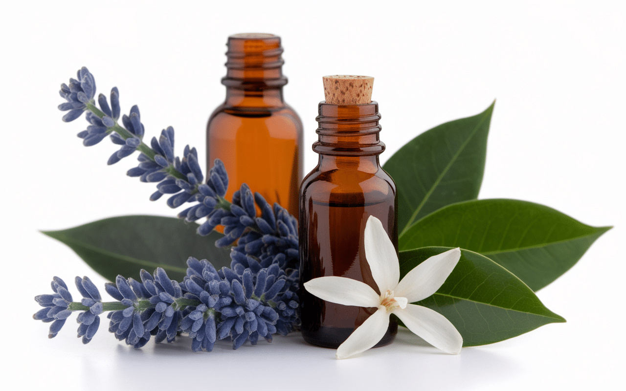 huile essentielle contre rumination mentale flacons lavande ylang-ylang