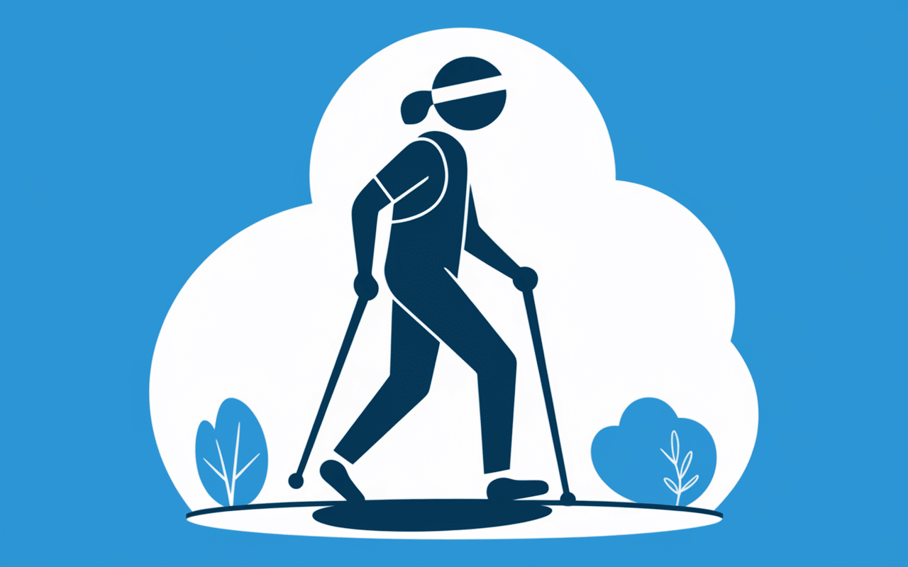 Premiers pas marcher après ablation matériel cheville béquilles