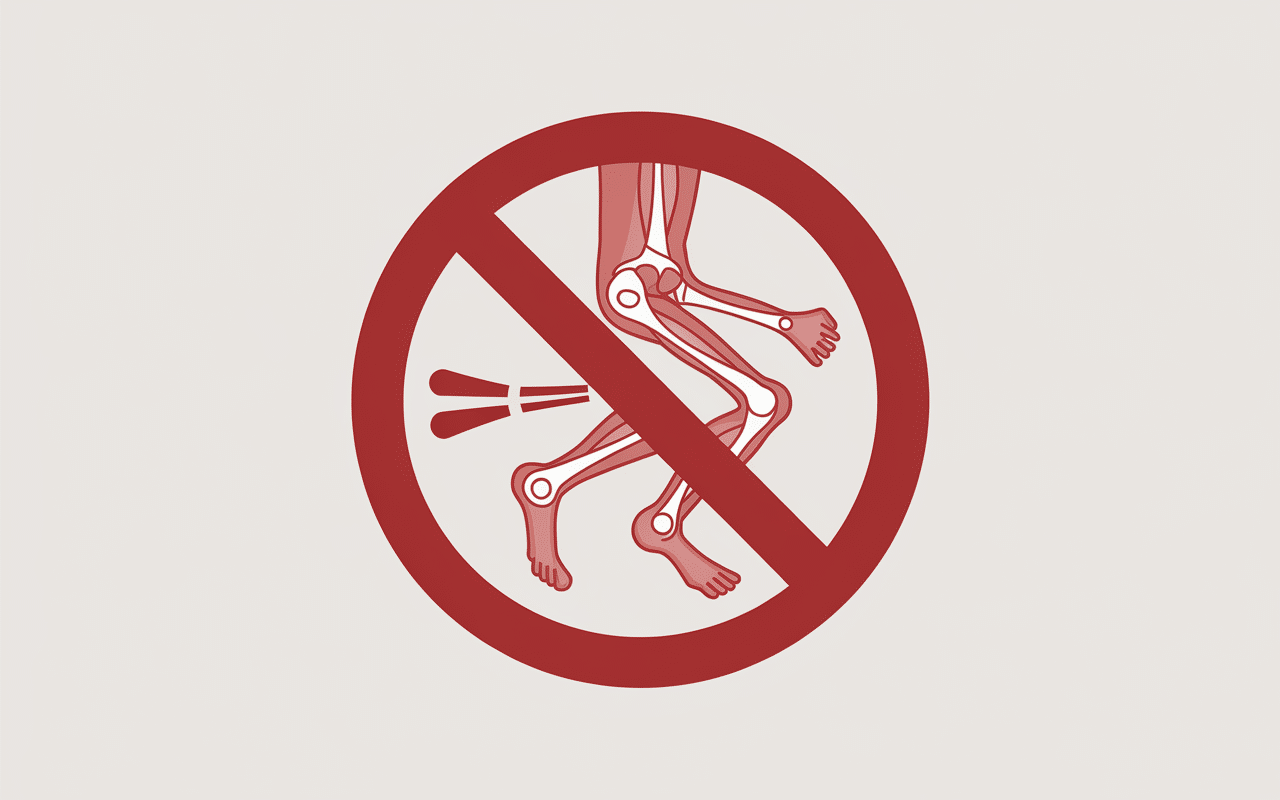 Mouvement interdit LCA rotation dangereuse genou