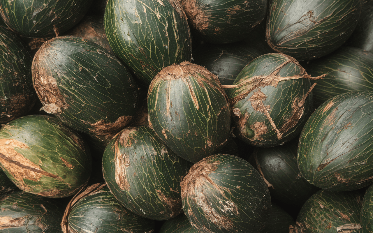 Différents signes de noix de coco pourrie danger : taches, moisissures