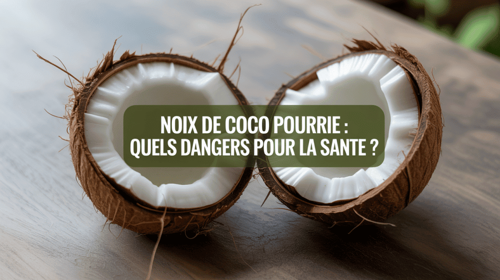 Noix de coco pourrie danger sur la santé visible intérieurement
