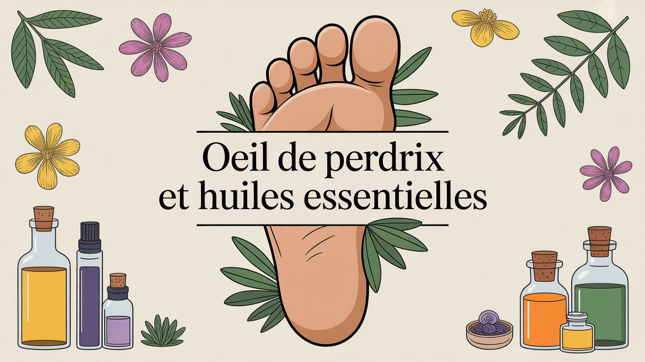 Oeil de perdrix huiles essentielles gros plan pied huiles
