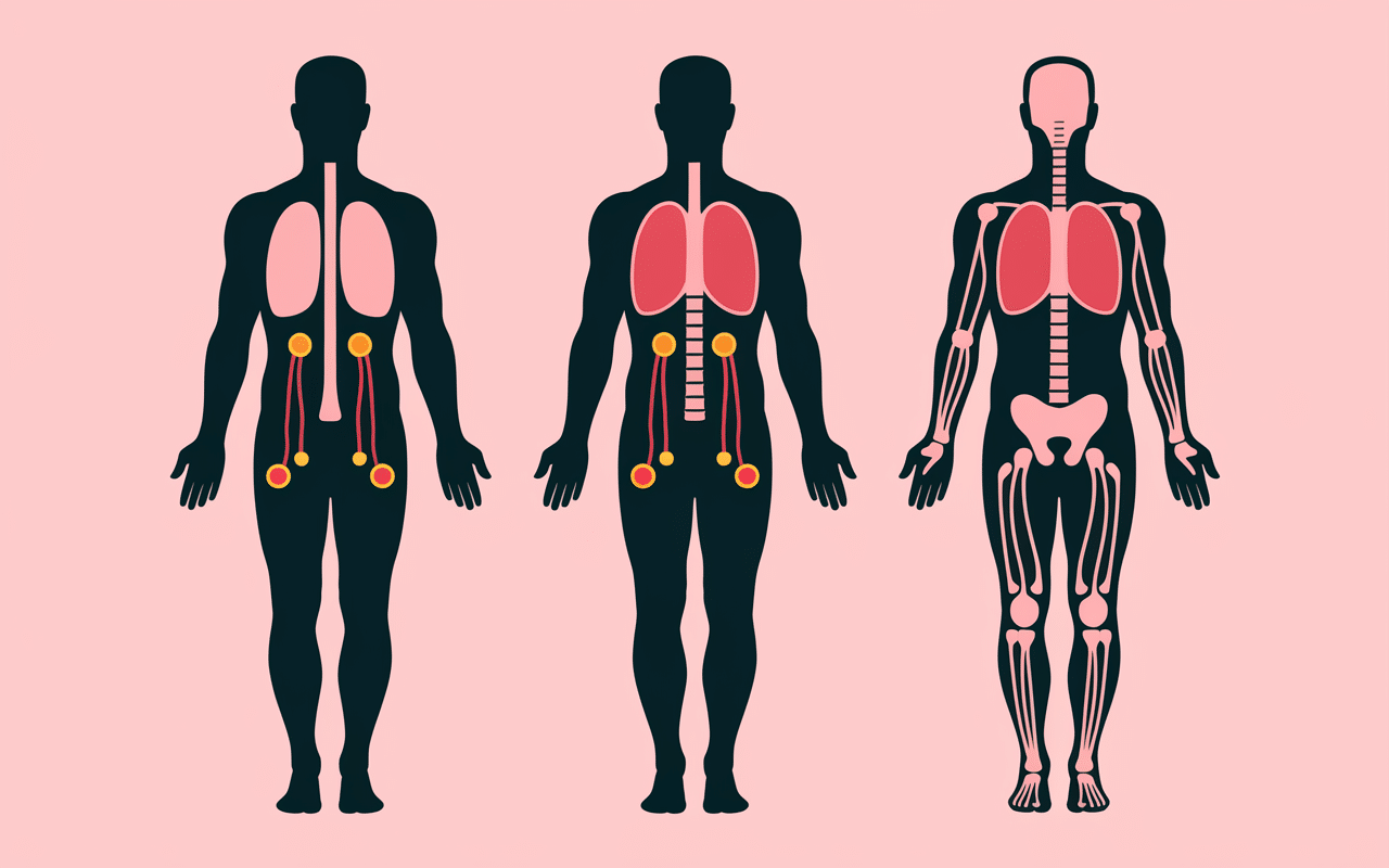 Electrodes tens position zones principales du corps