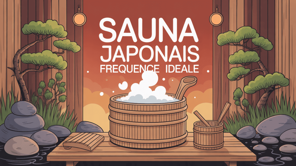 Sauna japonais combien de fois par semaine illustration ambiance zen