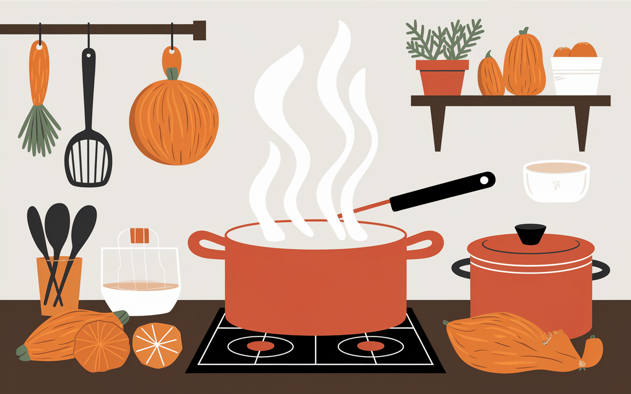 Préparation du sirop de carotte maison en cuisine