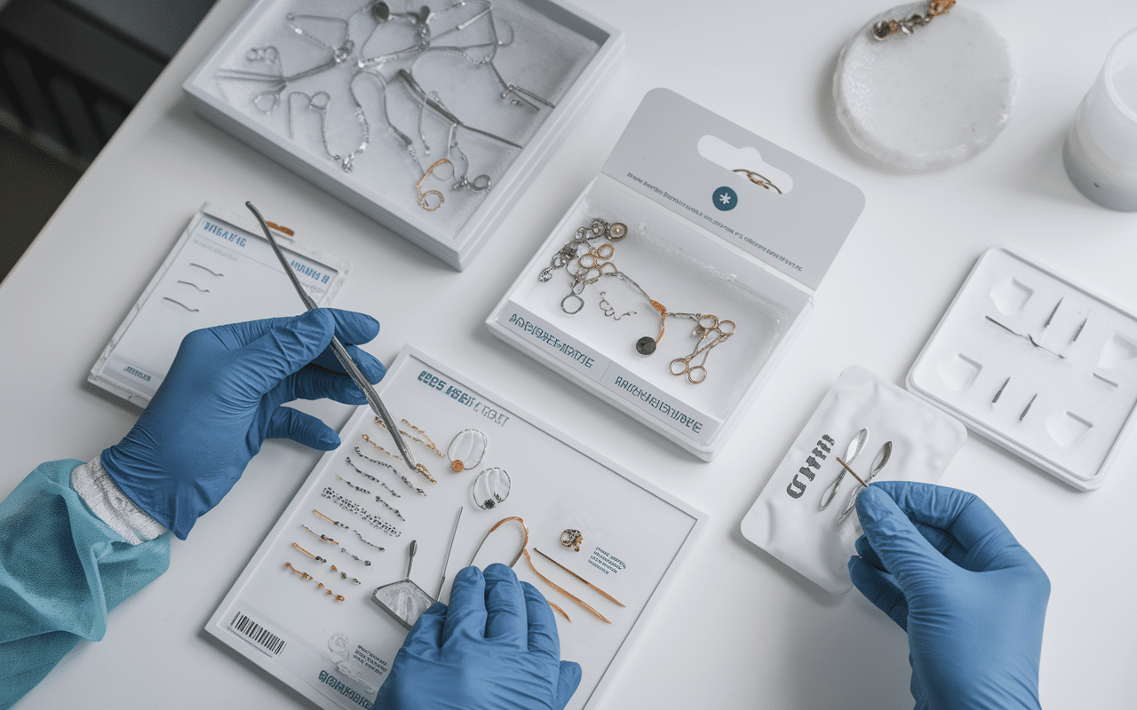 Studio piercing anti tragus matériel stérile