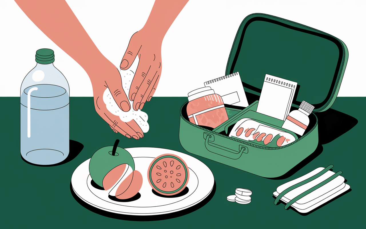 gestes et objets pour éviter le bali belly à Bali