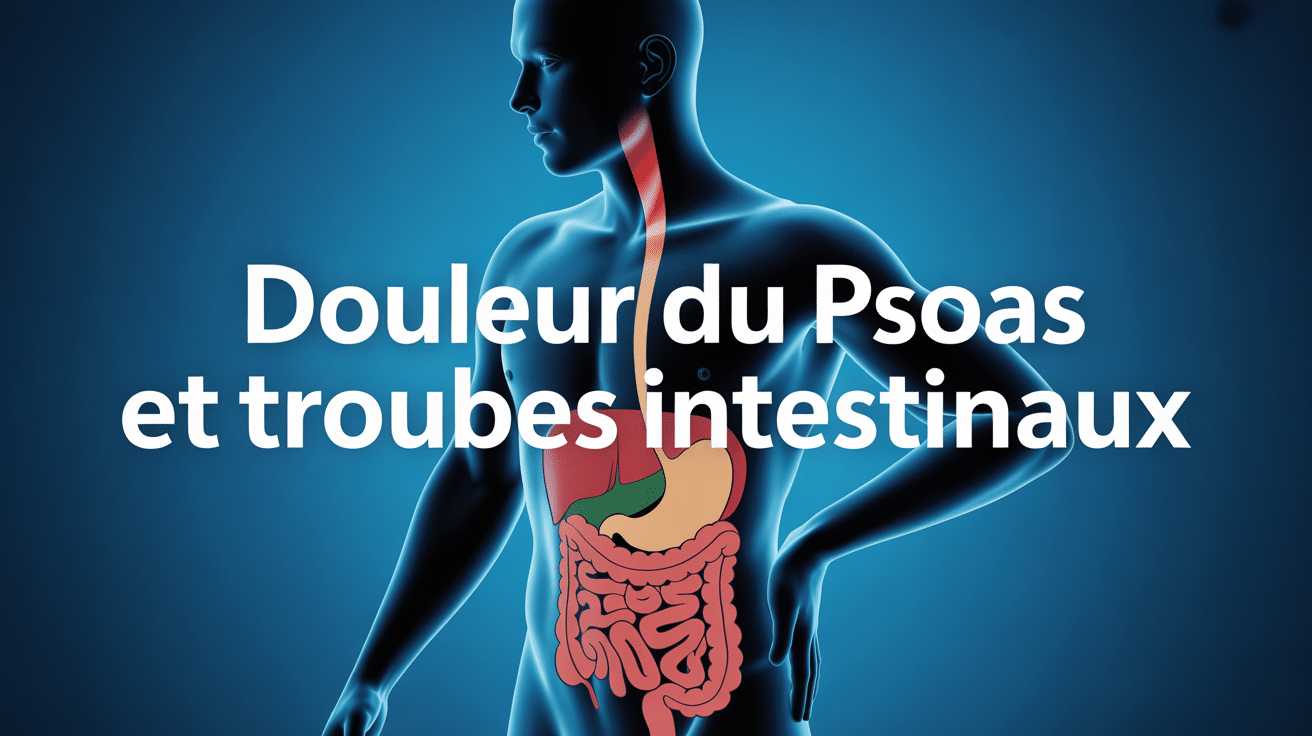 douleur psoas et intestin, schéma abdomen et lombaire