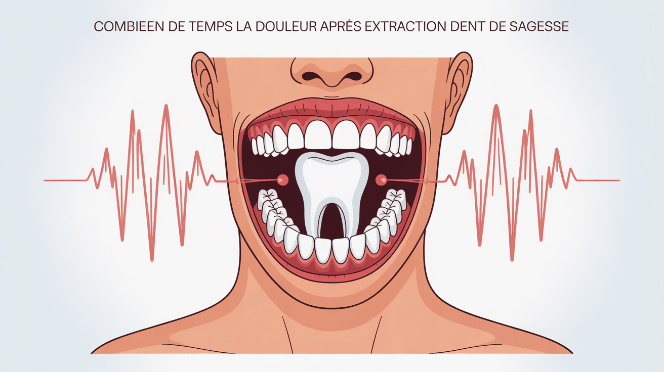 extraction dent de sagesse douleur combien de temps visuel medical