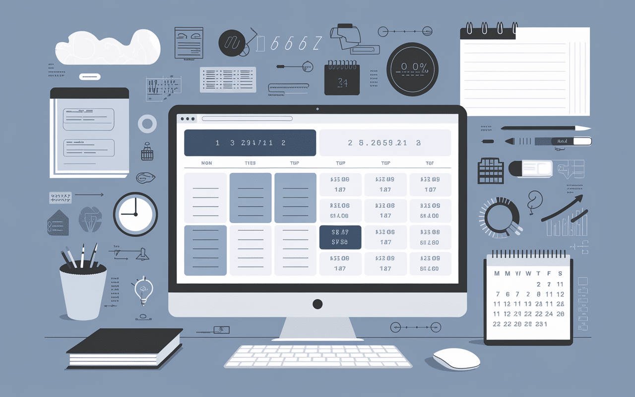 gestaclic interface epuree avec notes et calendrier