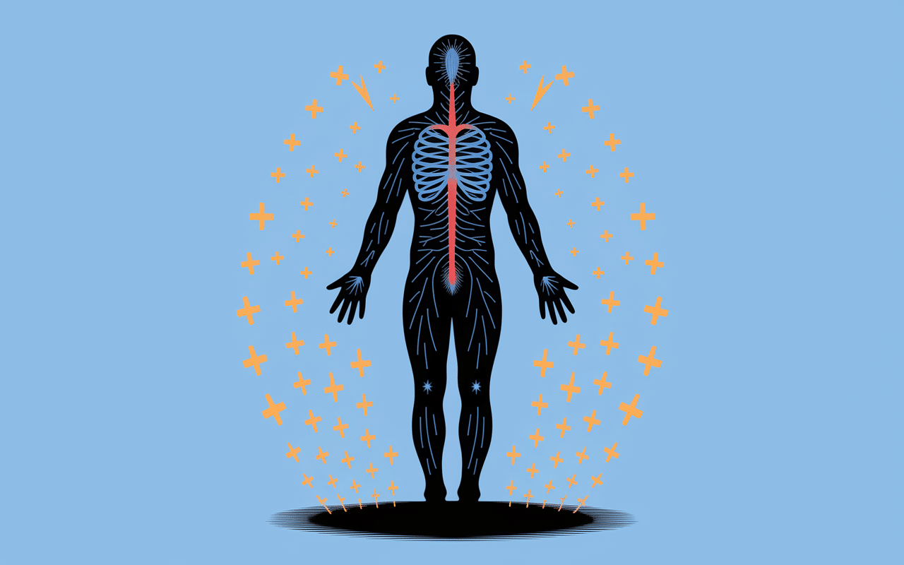 Grounding silhouette corps humain charges électriques