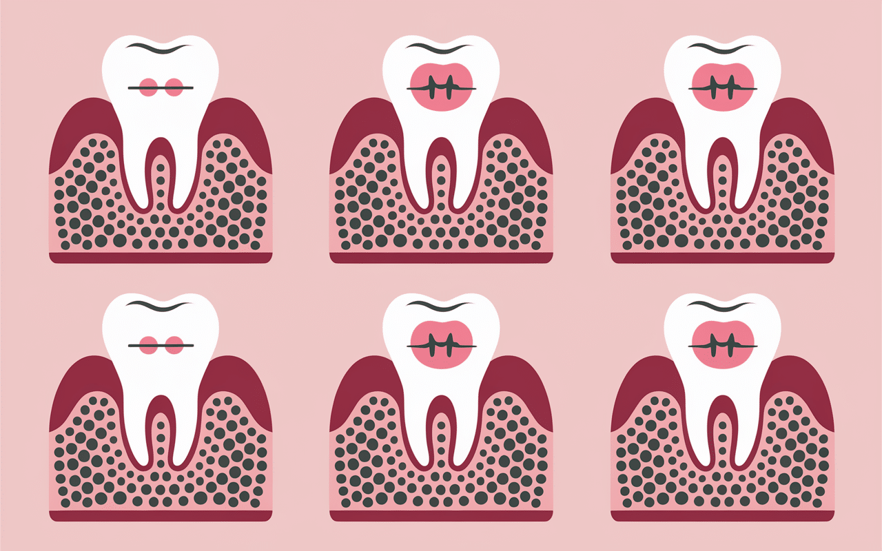 Illustration pathologies incisive dent carie fissure coloration