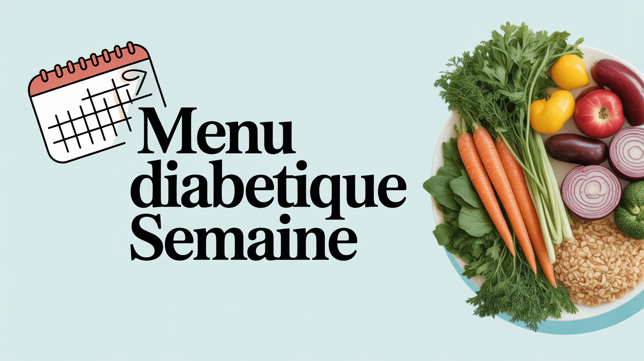 menu diabétique pour une semaine assiette équilibrée et calendrier hebdomadaire