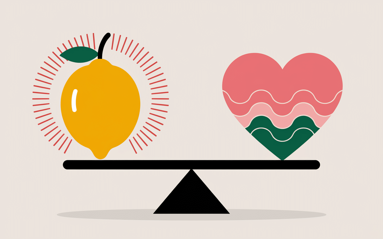 Citron dangereux pour le cœur balance cœur interrogation