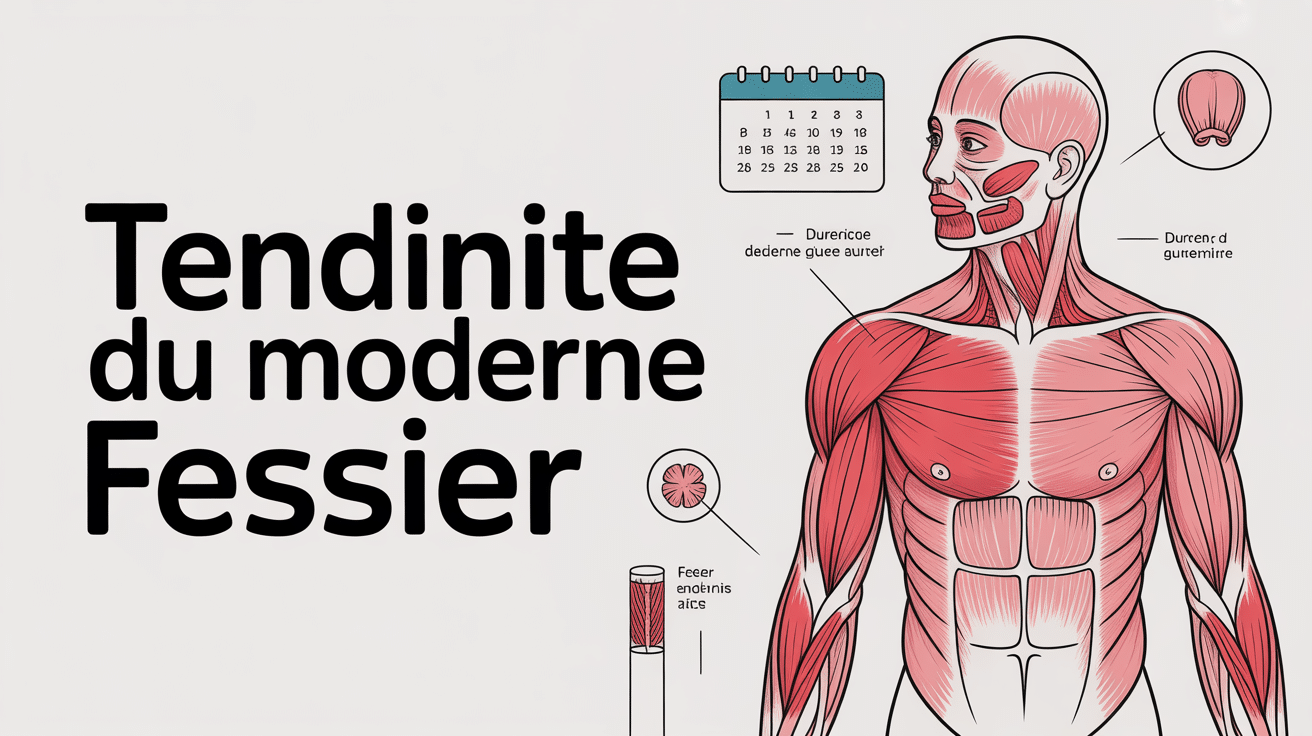 tendinite moyen fessier temps de guérison hanche vue anatomique
