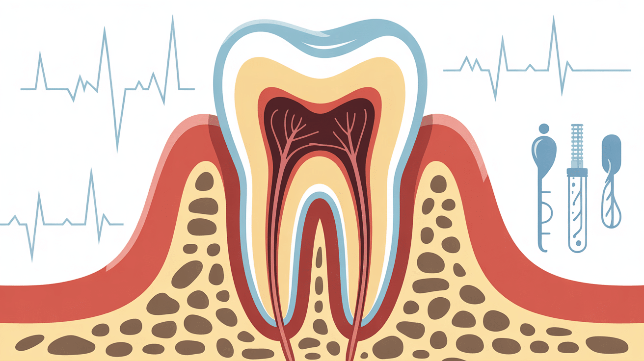 Anti douleur dentaire puissant illustration problème dentaire carie inflammation infection