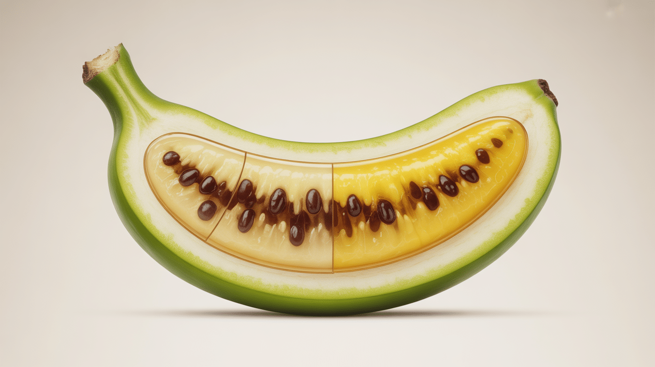 Schéma banane constipation fibre amidon digestion