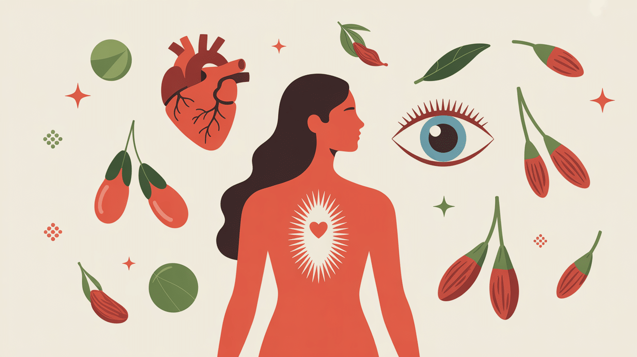 illustration des bienfaits de la baie de goji sur le bien-être