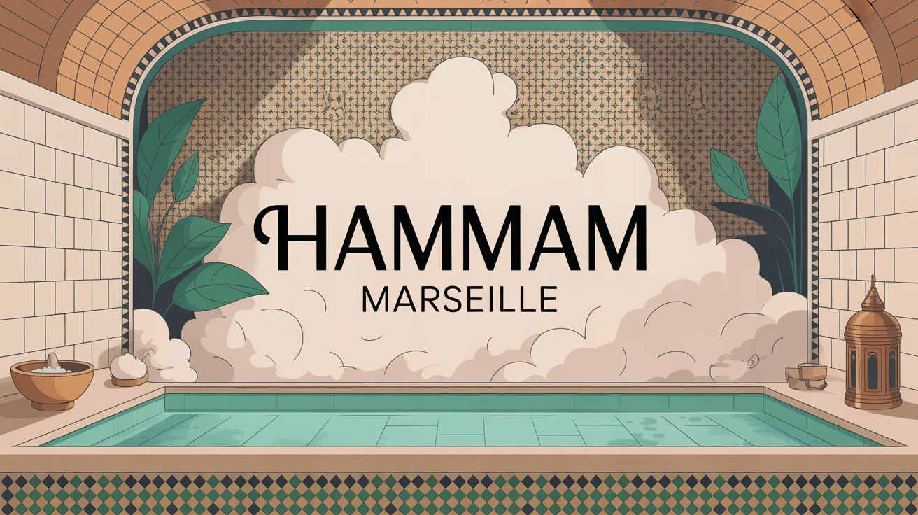 Illustration hammam Marseille traditionnel décor oriental