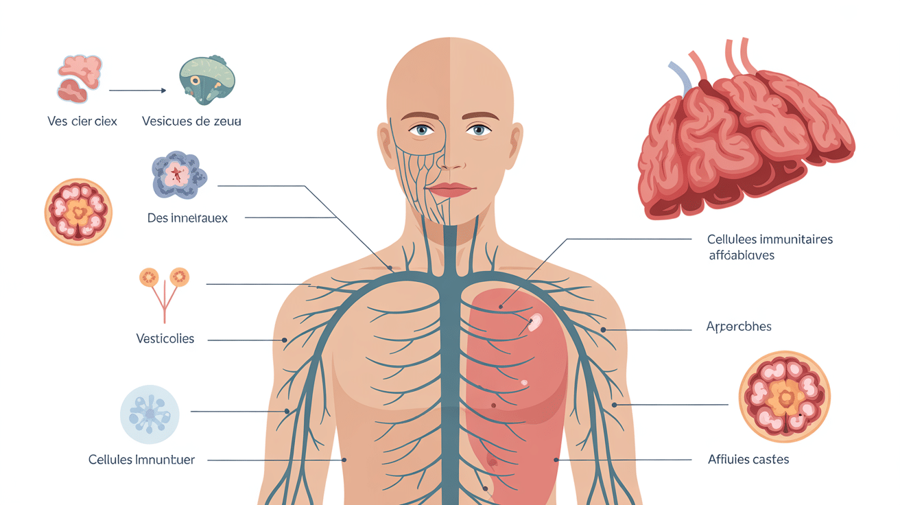 diagramme zona peut-il cacher un cancer système immunitaire affaibli