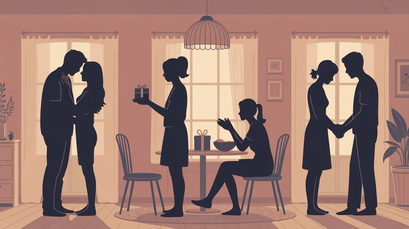 Scènes quotidiennes les 5 langages de l'amour