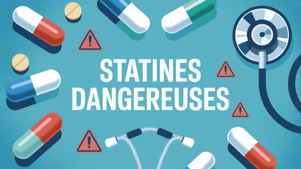 illustration liste des statines dangereuses comprimés stéthoscope