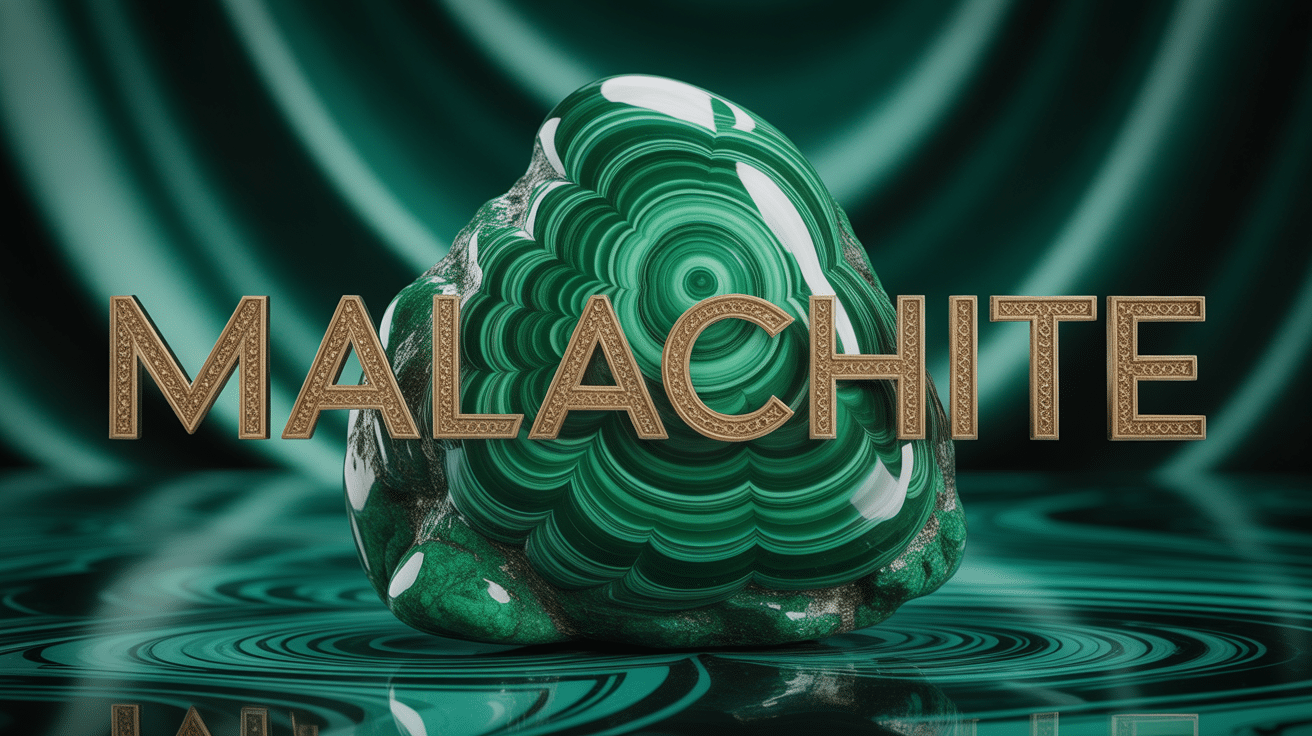 malachite verte aux motifs naturels sur fond élégant