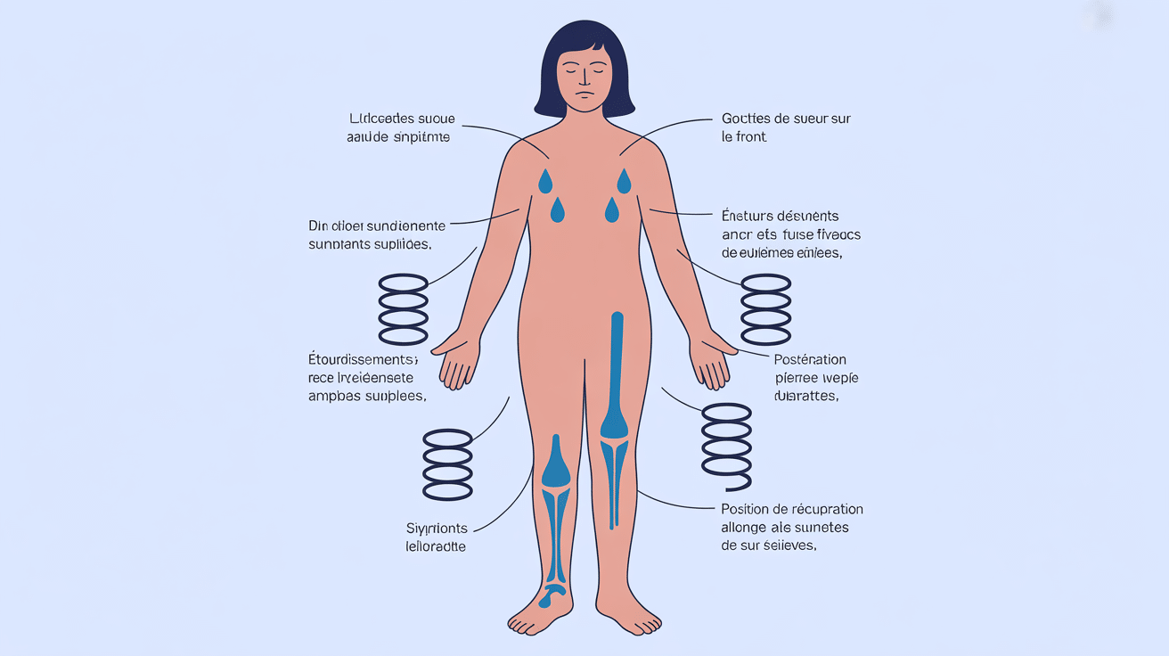 Symptômes malaise vagal remède de grand-mère illustration