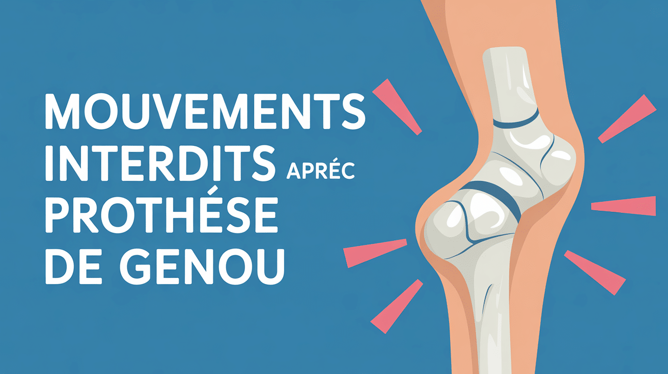 Mouvement interdit prothèse de genou visuel medical