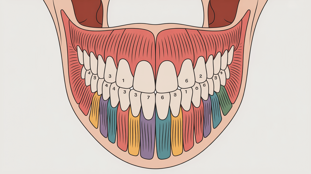 Dentition adulte 32 dents schéma types