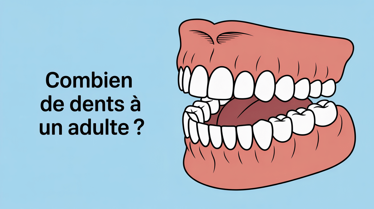 Schéma nombre de dents adulte bouche 32 dents