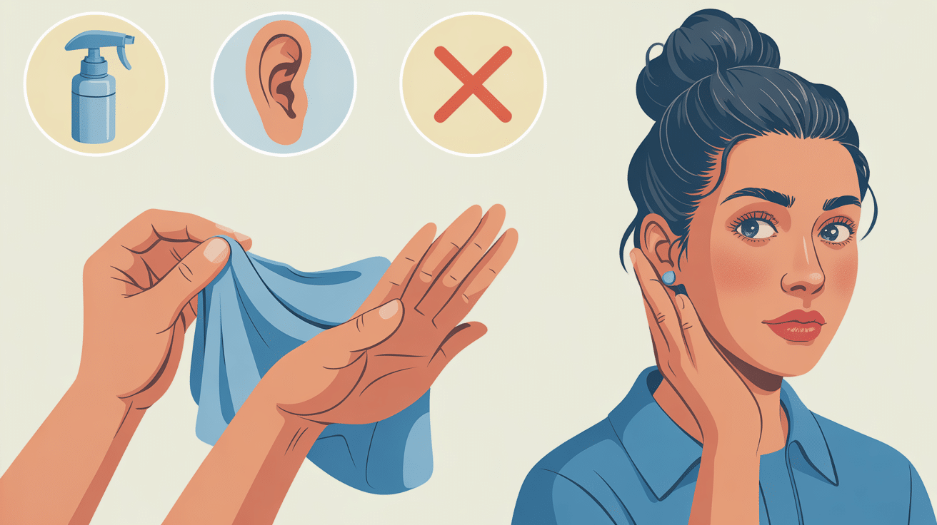 bons gestes oreille qui gratte pictogrammes