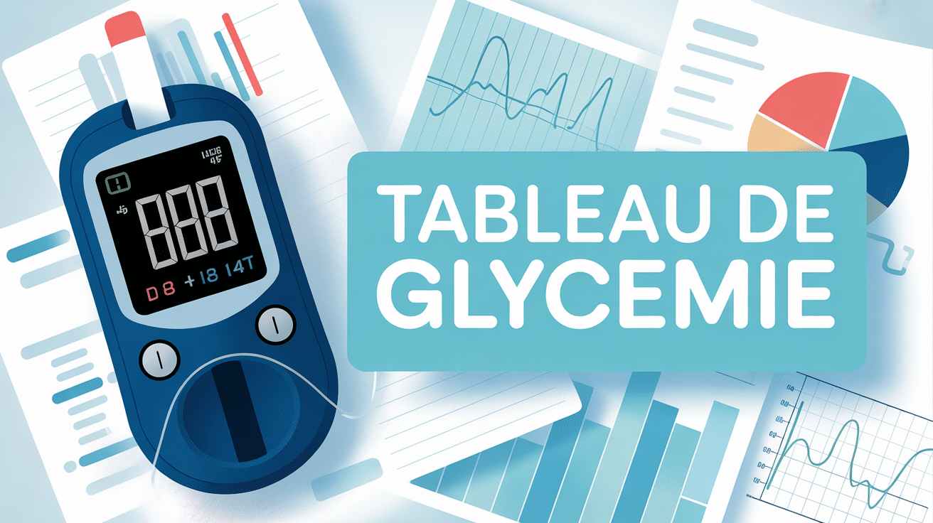 Taux de glycémie : tableau illustré et graphiques de données